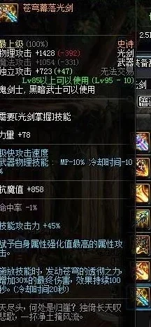 DNF光剑武器种类及属性解析大全