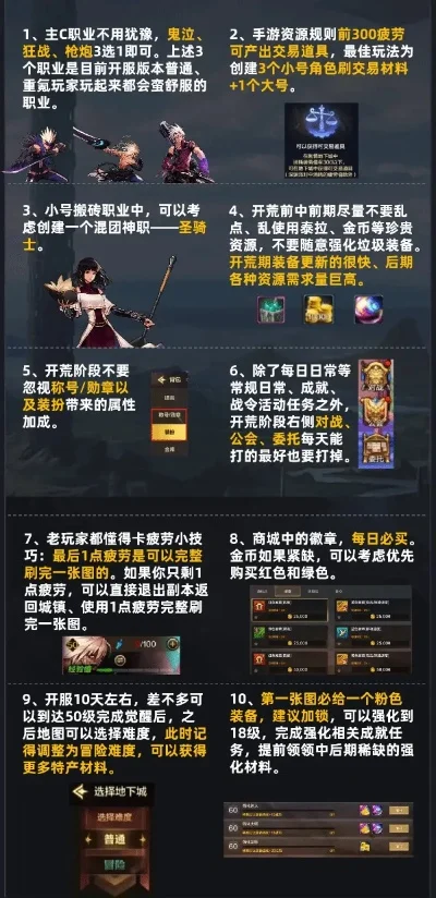DNF手游零氪玩家养号攻略及职业推荐