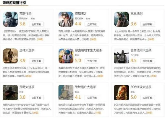 求生角色类手游排行榜-生存游戏推荐榜单